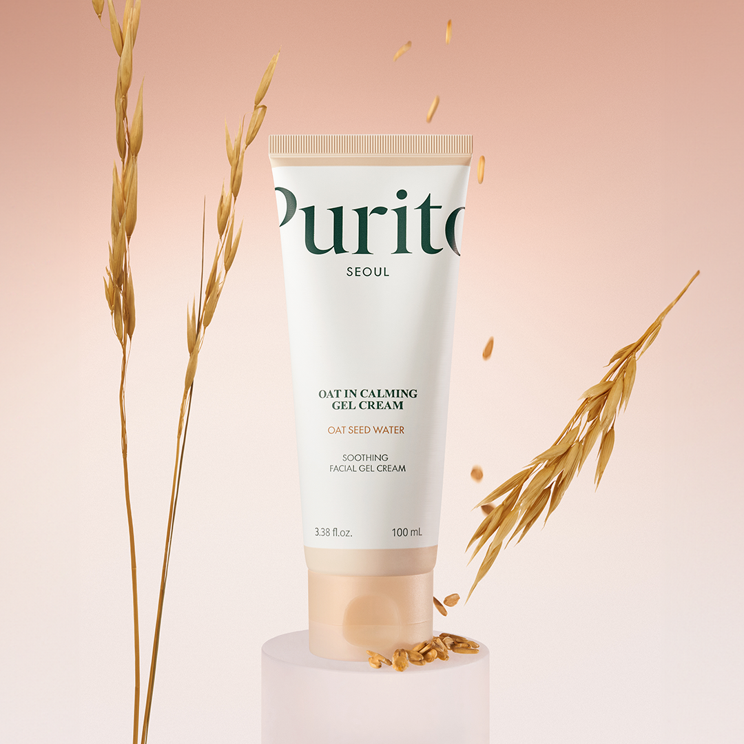 ProtoClinical k-beauty peach beauty detail with a pale vertical center on a light background.
