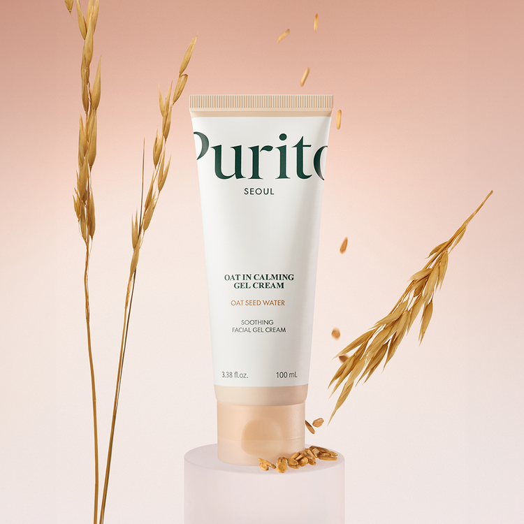 ProtoClinical k-beauty peach beauty detail with a pale vertical center on a light background.