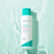 ProtoClinical k-beauty AESTURA A-CICA 365 HYDRATING RELIEF TONER pH4.5 200ml single dark teal toner bottle centered on a pale aqua background with soft cream side panels
