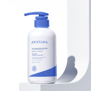 ProtoClinical k-beauty AESTURA ATOBARRIER 365 BODY LOTION 400ml single upright body lotion bottle centered in a square product shot on a light background