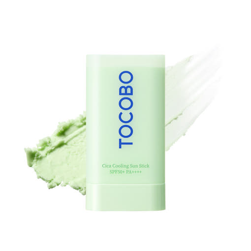 ProtoClinical k-beauty TOCOBO Cica Cooling Sun Stick SPF50+ PA++++ 18g single sun stick packaging on a clean white background