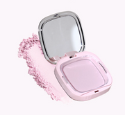 ProtoClinical k-beauty mauve beauty graphic on a pale aqua background.