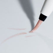 ProtoClinical k-beauty tooq Piece of Cake Pen Glitter 0.5g square product graphic with a slim pink glitter pen, soft gray bands, and pale green side tones