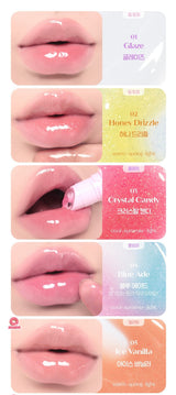 ProtoClinical k-beauty ETUDE Sugar Coloring Jelly Balm 9g tall vertical jelly balm detail graphic with coral pink panels and a narrow product layout