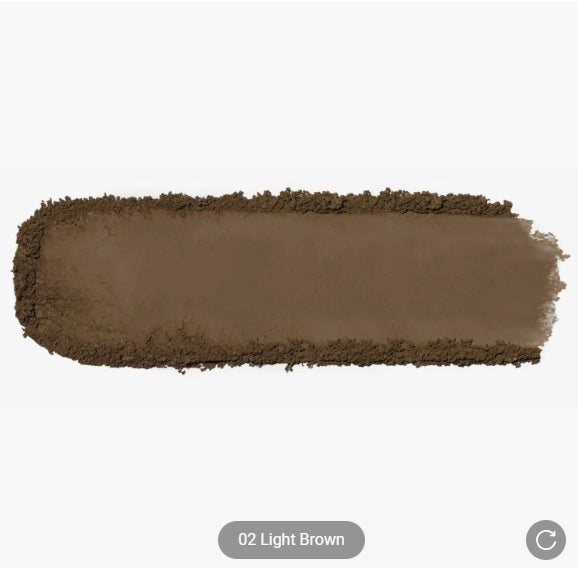 ProtoClinical k-beauty ETUDE Pang Pang Hair Shadow 3.5g with a dark brown box and round compact arranged horizontally on a white background.