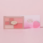 ProtoClinical k-beauty ETUDE Play Multi Eyes #Milky Berry 6.8g single pink eyeshadow palette lying horizontally on a soft pink background