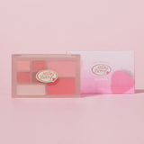 ProtoClinical k-beauty ETUDE Play Multi Eyes #Milky Berry 6.8g single pink eyeshadow palette lying horizontally on a soft pink background