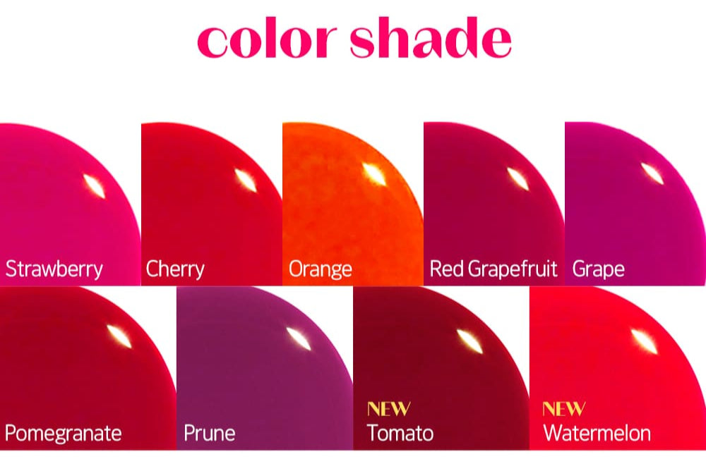 ProtoClinical k-beauty ETUDE Dear Darling Water Tint 9g wide detail graphic with red tint bottle views, rosy swatch panels, and a light studio layout