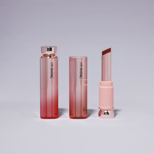 ProtoClinical k-beauty ETUDE Color Lasting Glow Stick 3.2g #Not Bad single coral glow stick case with a clear cap, centered upright on a pale studio background