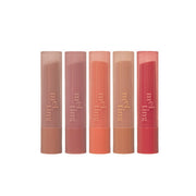ProtoClinical k-beauty ETUDE Ginger Sugar Melting Balm 2.3g single coral lip balm tube standing upright on a white background with pale aqua side accents