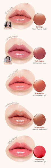 ProtoClinical k-beauty ETUDE Ginger Sugar Melting Balm 2.3g single coral lip balm tube standing upright on a white background with soft pink side shading
