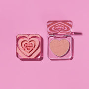 ProtoClinical k-beauty ETUDE Heart Flutter Blusher 4g #Pinkarchive single pink blusher compact shown on a white background