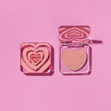 ProtoClinical k-beauty ETUDE Heart Flutter Blusher 4g #Pinkarchive single pink blusher compact shown on a white background