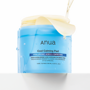Anua 8 Hyaluronic Acid Catechin Calming Pad 185ml/110ea by ProtoClinical shown in a detailed calming pad product image on a clean background, highlighting the skincare pad packaging for a k-beauty routine.