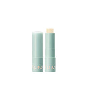 ProtoClinical k-beauty A'pieu Juicy Pang Care Lip Balm 3.7g (3 Colors) with a pale mint tube and cap standing side by side, showing a cream balm bullet on a white background