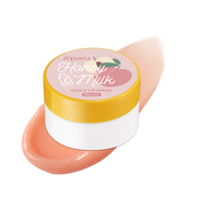 ProtoClinical k-beauty A'pieu Honey & Milk Daily Lip Mask 6g (3 Flavours) single white lip mask jar with a yellow lid centered on a light background
