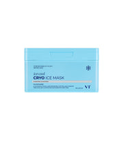 ProtoClinical k-beauty VT: Cryo Ice Mask 320g/ (30Units) tall mask package graphic with cool blue and white packaging tones