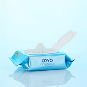 ProtoClinical k-beauty VT: Cryo Ice Skinpack 210g/ (100Units) square skin pack detail graphic with cool blue panels on a pale background