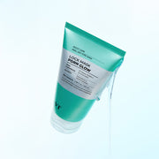 ProtoClinical k-beauty VT: PDRN Glow Lock Mask (100ml) square mask detail graphic with pink and white product panels