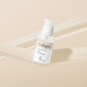 ProtoClinical k-beauty 9wishes Vegan Collagen Ampoule 30ml single upright beige ampoule bottle centered on a light beige background