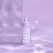 ProtoClinical k-beauty 9wishes CERA Barrier Ampoule 30ml single upright purple ampoule package on a light lavender background with a darker violet center