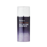 ProtoClinical k-beauty Relaco POTENTIAL HOMME ALL IN ONE ESSENCE 100ml shown as a single upright lavender bottle centered on a white background with soft beige side accents.