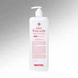 ProtoClinical k-beauty MEDIPEEL MESO COLLAGEN TONER 1000ml shown as a tall pale bottle silhouette centered on a light background