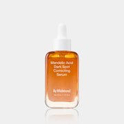 ProtoClinical k-beauty [By Wishtrend] Mandelic Acid Dark Spot Correcting Serum 30ml single amber serum bottle centered on a pale blue and cream background