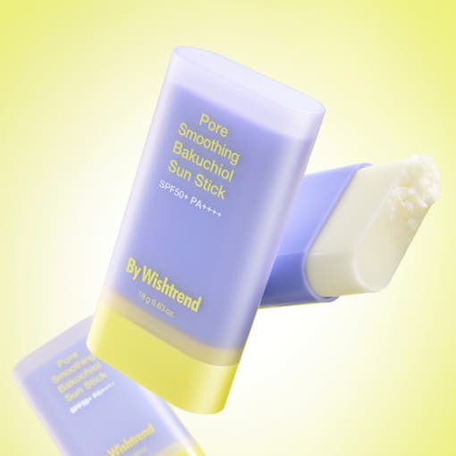 ProtoClinical k-beauty pale yellow and lavender beauty product graphic on a light background.