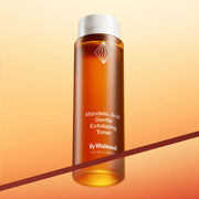 ProtoClinical k-beauty warm orange beauty packaging with a dark center on a peach background.
