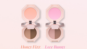 ProtoClinical k-beauty soft peach beauty collage with repeated vertical panels on a light background.