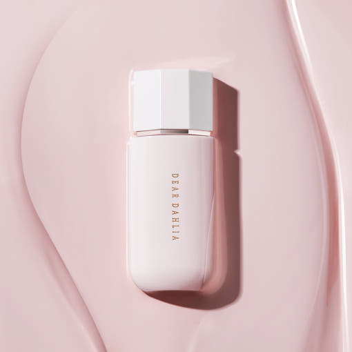 ProtoClinical k-beauty soft taupe beauty product silhouette with a muted mauve center on a pale background.