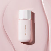 ProtoClinical k-beauty soft taupe beauty product silhouette with a muted mauve center on a pale background.