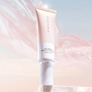 ProtoClinical k-beauty muted pink and pale blue beauty graphic on a light background.