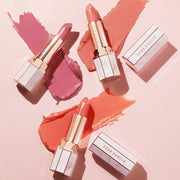 ProtoClinical k-beauty [DEAR DAHLIA] Blooming Edition Lip Paradise Sheer Dew Tinted Lipstick 3.4g warm peach lipstick collage with a soft pink center and darker side shading