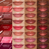 ProtoClinical k-beauty LANEIGE Glaze Craze Tinted Lip Serum 12g infographic with a centered product image, text callouts, and a square light-background layout