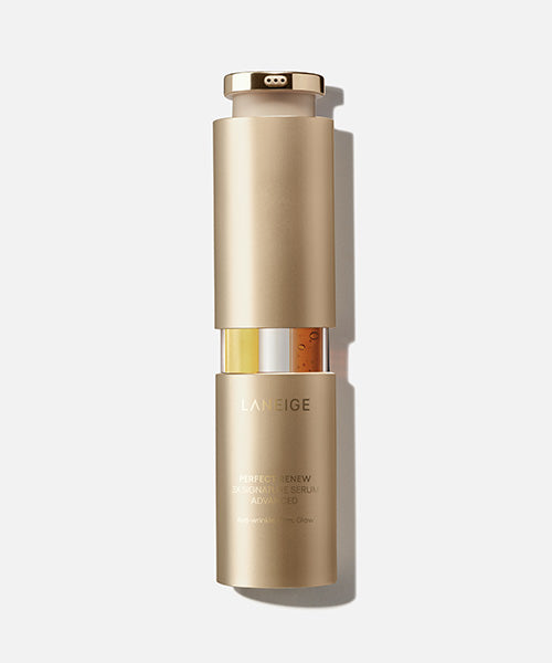 ProtoClinical k-beauty LANEIGE PERFECT RENEW 3X SIGNATURE SERUM ADVANCED 40ml product packaging on a light background.