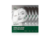 ProtoClinical k-beauty green and charcoal beauty product silhouette with pale side accents on a light background.