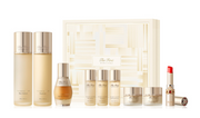 ProtoClinical k-beauty skincare banner graphic in warm beige tones on a light background.