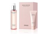 ProtoClinical k-beauty cosmetic banner graphic in soft peach and mauve tones on a light background.