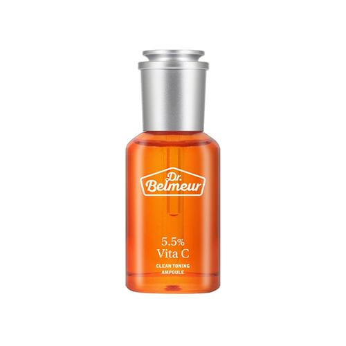 ProtoClinical k-beauty Dr.Belmeur Vita C Clean Toning Ampoule 45ml single ampoule bottle packaging on a clean white background