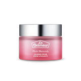 ProtoClinical k-beauty Dr.Belmeur Pink Blemish Calming Cream 50ml single rounded pink cream jar centered on a white background with pale mint corner accents