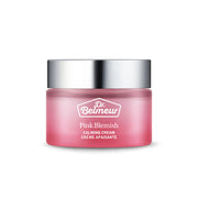 ProtoClinical k-beauty Dr.Belmeur Pink Blemish Calming Cream 50ml single rounded pink cream jar centered on a white background with pale mint corner accents