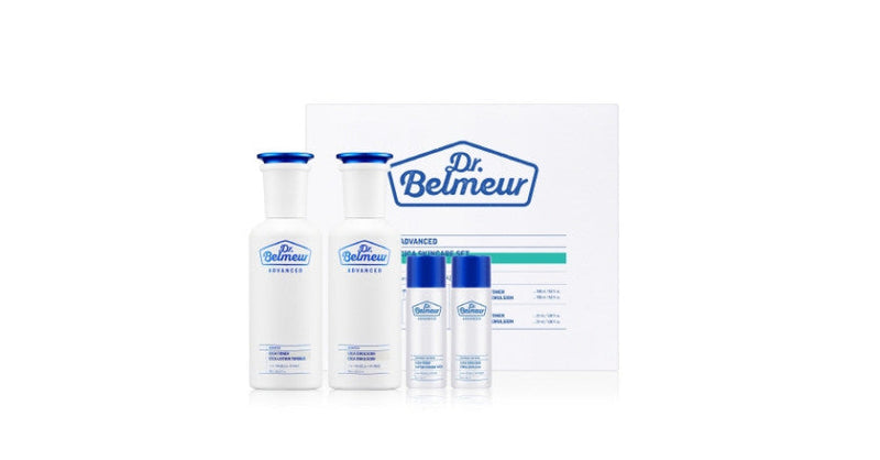 ProtoClinical k-beauty soft blue skincare product on a white background.