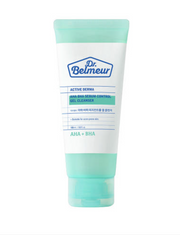 ProtoClinical k-beauty Dr.Belmeur AHA PHA Sebum Control Gel Cleanser 100ml single upright gel cleanser package centered on a light background.