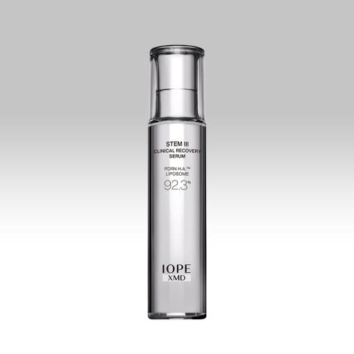 ProtoClinical k-beauty IOPE XMD STEM III Clinical Recovery Cream 50ml single slim gray cream package on a white background