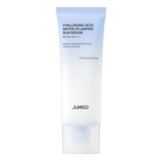 ProtoClinical k-beauty Jumiso Hyaluronic Acid Water Plumping Sun Serum SPF50+ PA++++ 40ml single upright pale lavender sun serum tube centered on a light background.