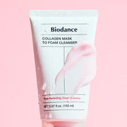 ProtoClinical k-beauty BIODANCE: Collagen Mask To Foam Cleanser (150ml) hero-style product packaging centered on a light background.