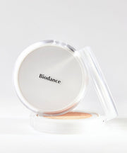 BIODANCE: Radiant Pure Essence Cushion (2colors) (14g) by ProtoClinical displayed in a clean cushion compact presentation, highlighting the branded makeup packaging for a k-beauty routine.