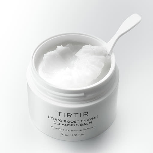 ProtoClinical k-beauty pale blue-gray beauty product silhouette with a dark gray lower section on a light background.
